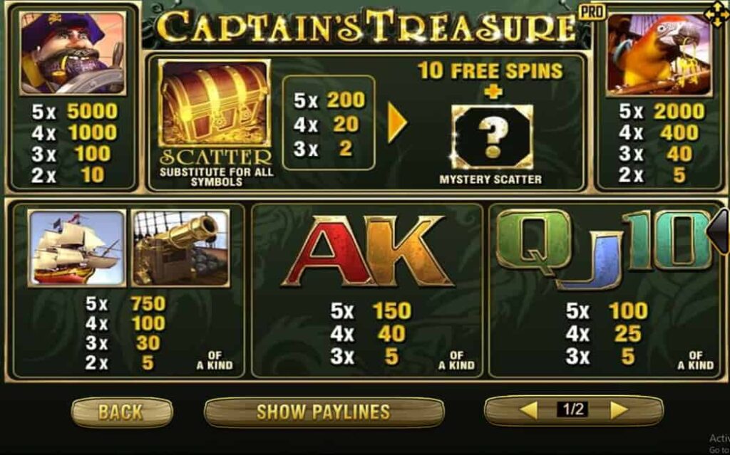 Captain’s Treasure Pro